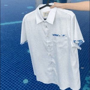 Royaura Cotton-Linen Casual Shirts Natural Breathable Summer Lightweight Hawaiia